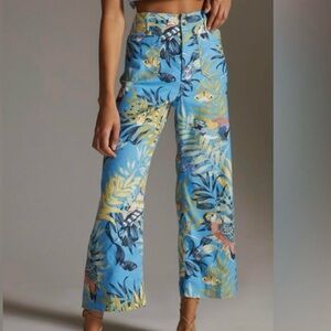 Anthropologie Maeve Collette Wide Leg Linen Pants